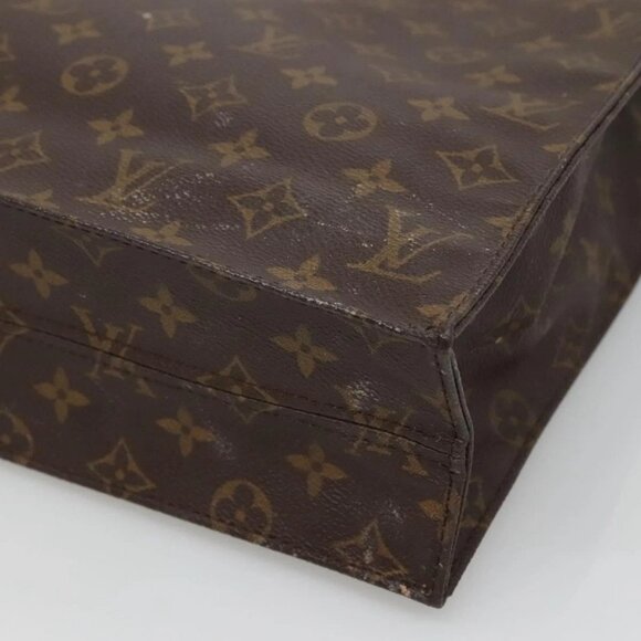 LOUIS VUITTON Monogram Sac Plat Hand Bag M51140 LV Auth BD2205 - Picture 4 of 16